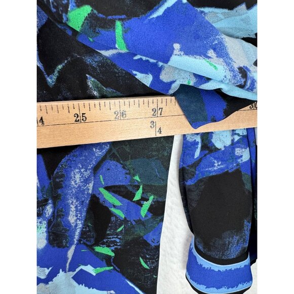 Bob Mackie boho floral artsy duster cardigan blue multi sz 2X - Picture 5 of 8